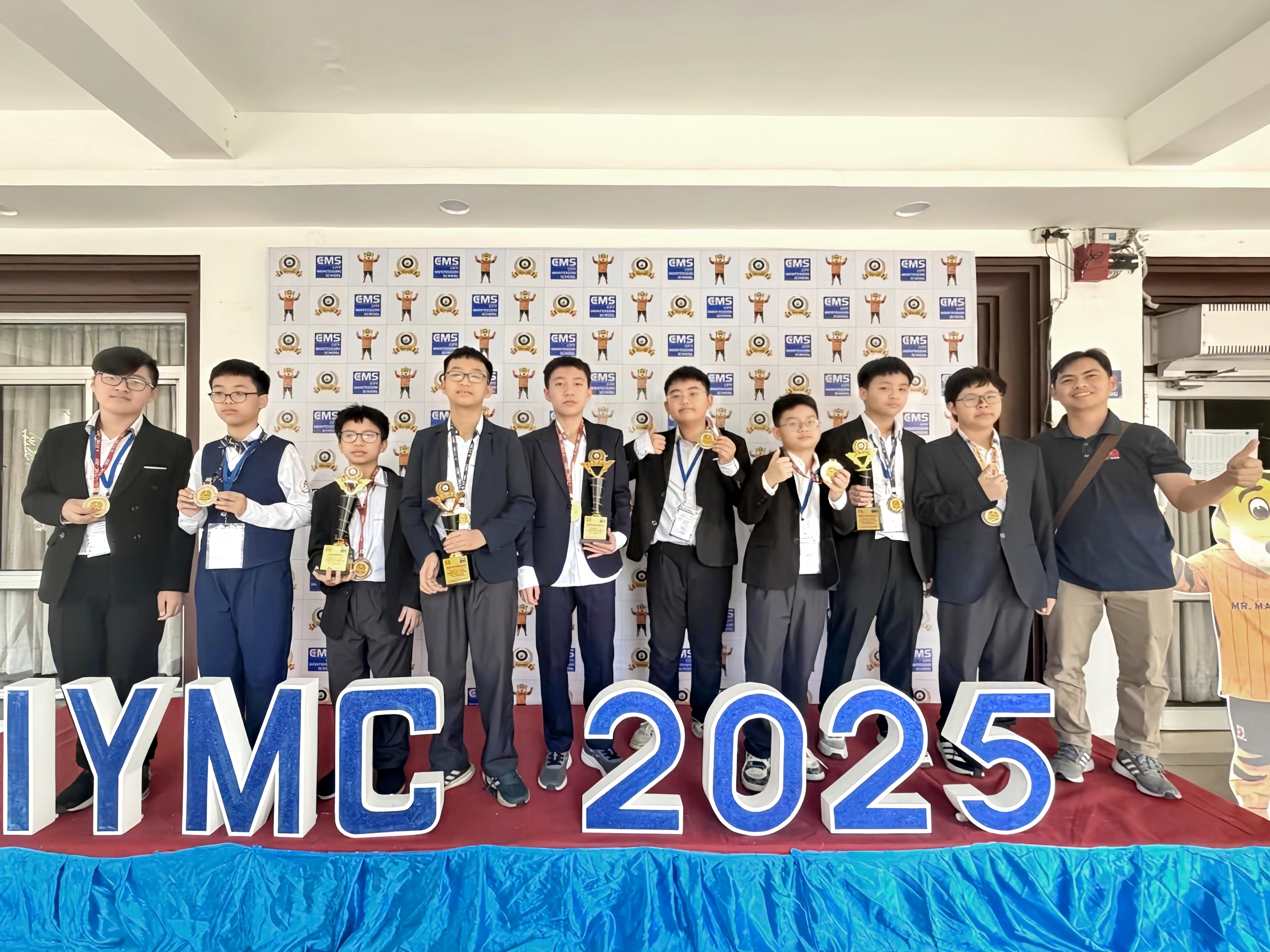 Chúc mừng Đội tuyển Archimedes School xuất sắc giành cúp vô địch IYMC 2025 tại Ấn Độ