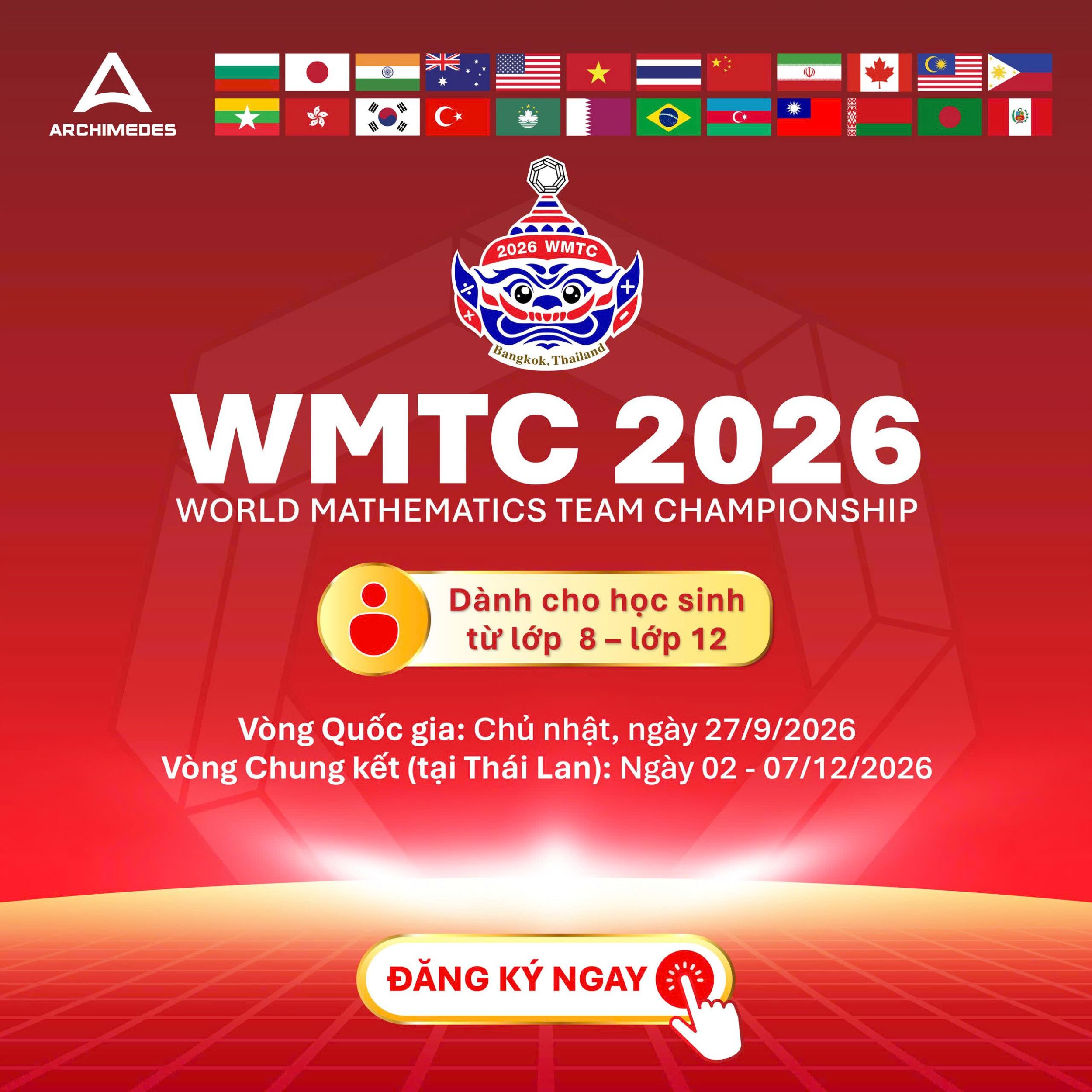 Khới động WMTC 2026: Cùng đồng đội chinh phục Toán học Quốc tế