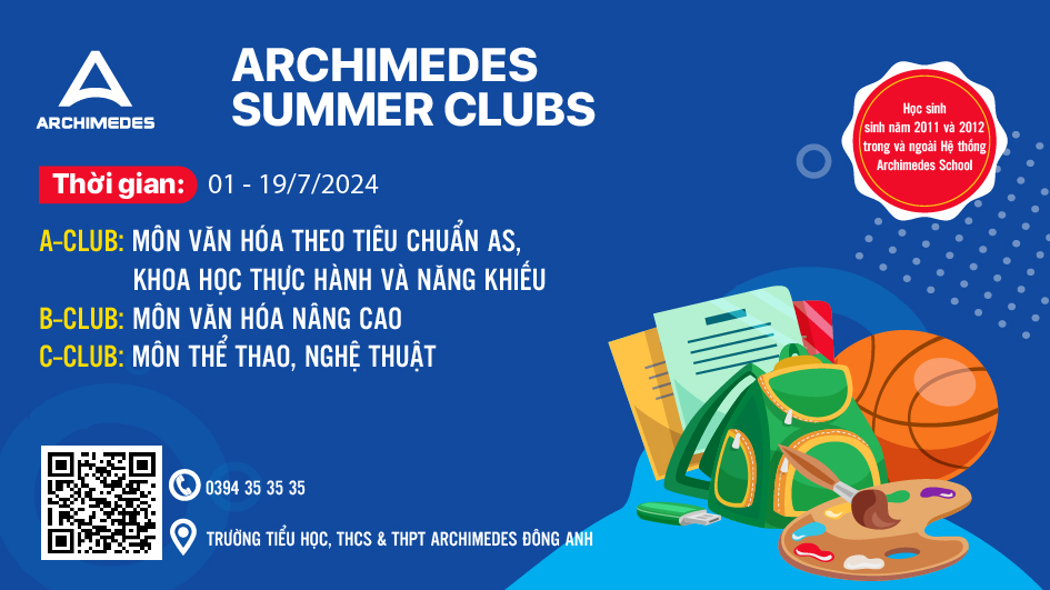 [ADAS.S] Archimedes Summer Clubs - Để mùa hè thêm muôn màu và bổ ích 