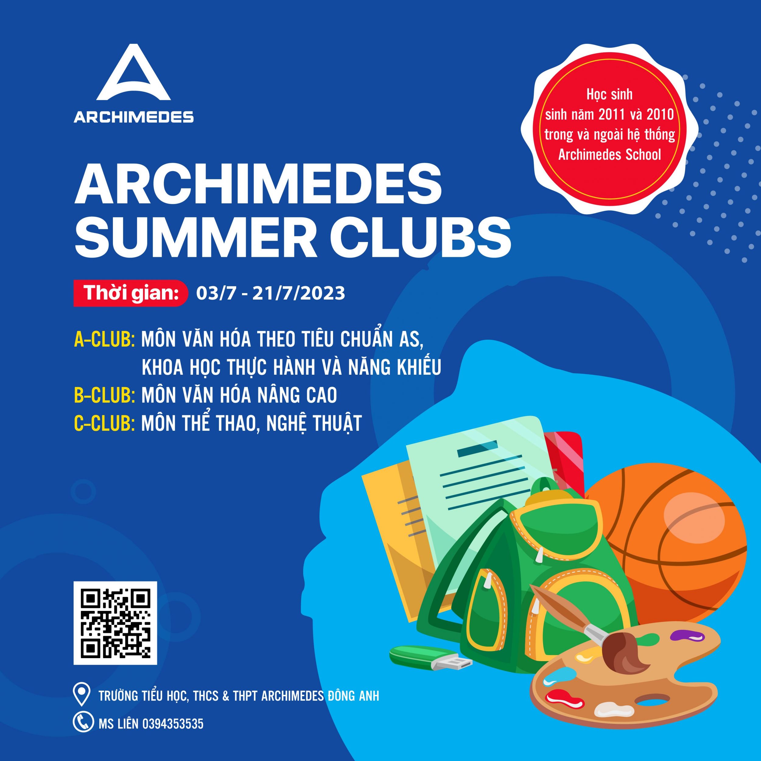 Archimedes Summer Clubs - Để mùa hè thêm muôn màu và bổ ích 