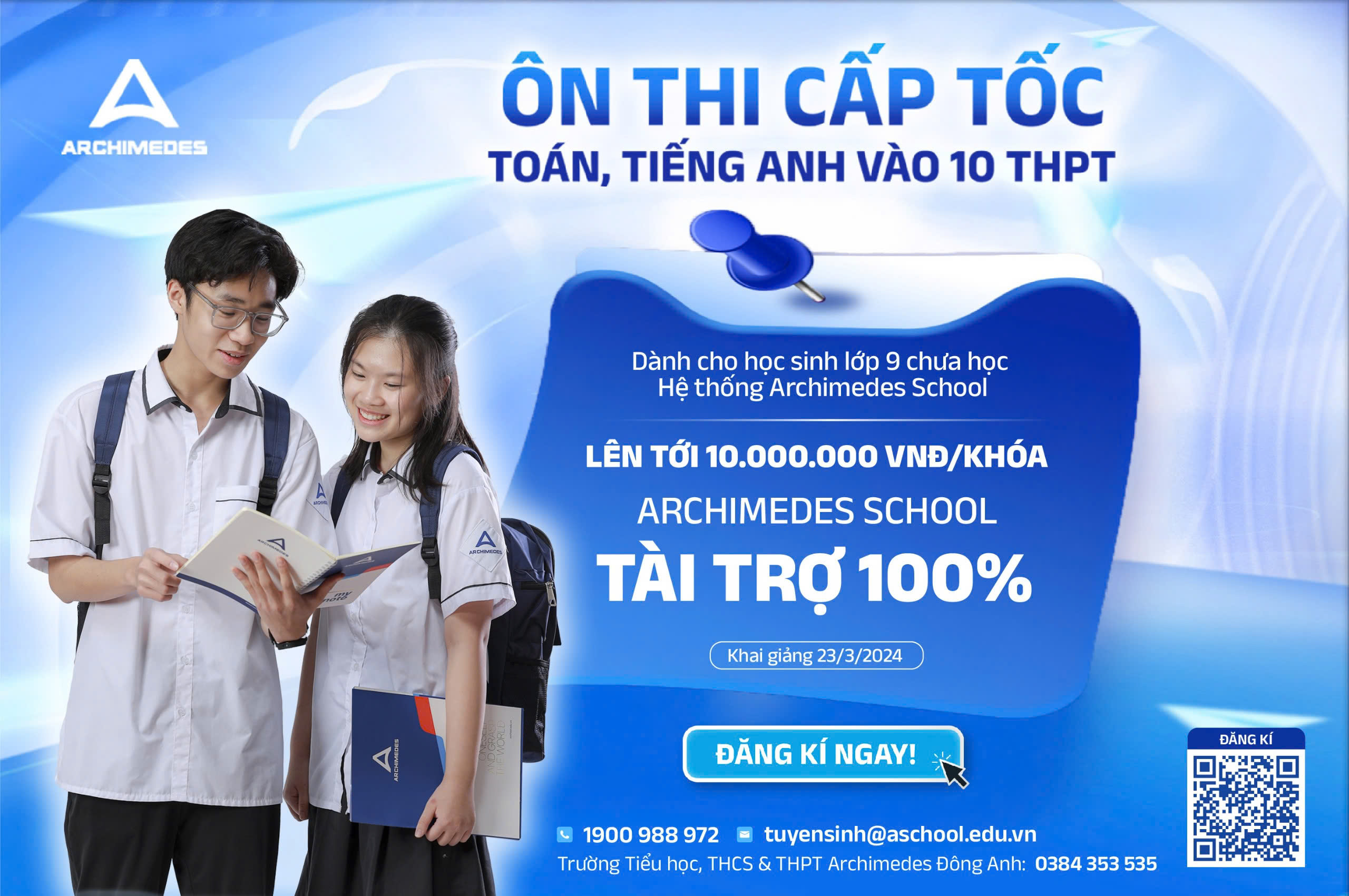 Chương trình “Ôn thi cấp tốc Toán, Tiếng Anh vào 10 THPT” 