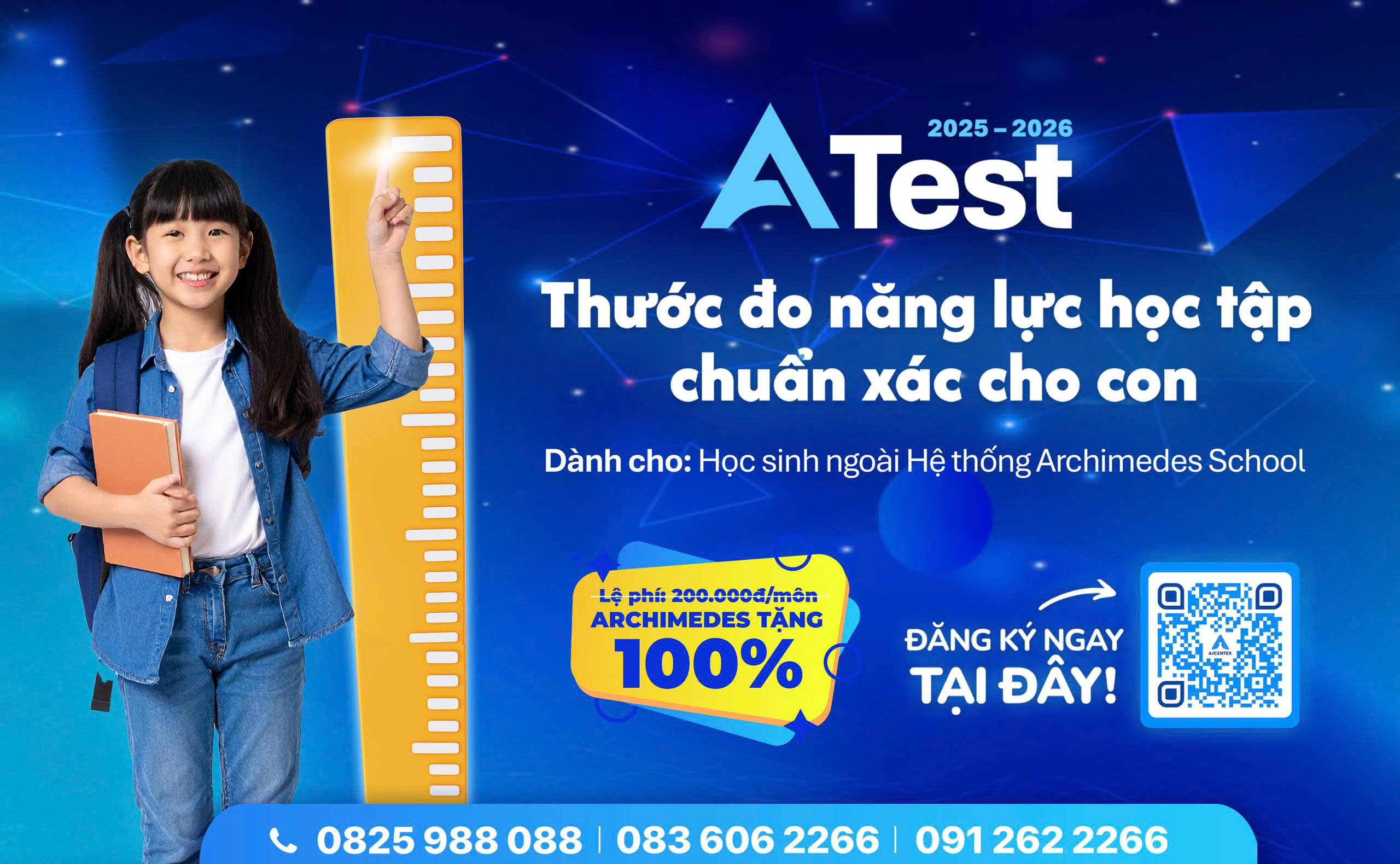 A/TEST 2025 – 2026: Khảo sát năng lực học sinh ngoài Hệ thống Archimedes School